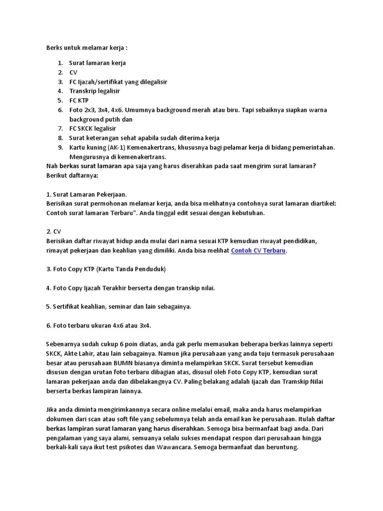 Kamu bisa buat skck di polsek asalkan ditujukan buat syarat melamar kerja di . Berks Untuk Melamar Kerja Pdf