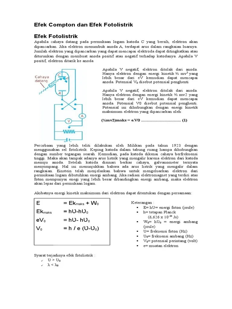 Contoh Soal Dan Pembahasan Efek Compton – Dengan