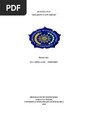 Sedangkan pebisnis snack makaroni goreng memberikan variasi dengan kemasan yang bisa ditutup kembali saat sudah dibuka. Bussines Plan Rancangan Usaha Makaroni B Pdf