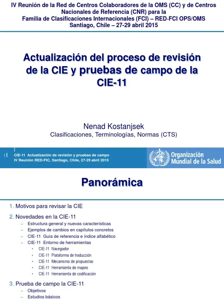 OMS Revision CIE Pruebas CIE11 | Diagnostico Medico | Cáncer De Mama | Prueba Gratuita De 30 ...