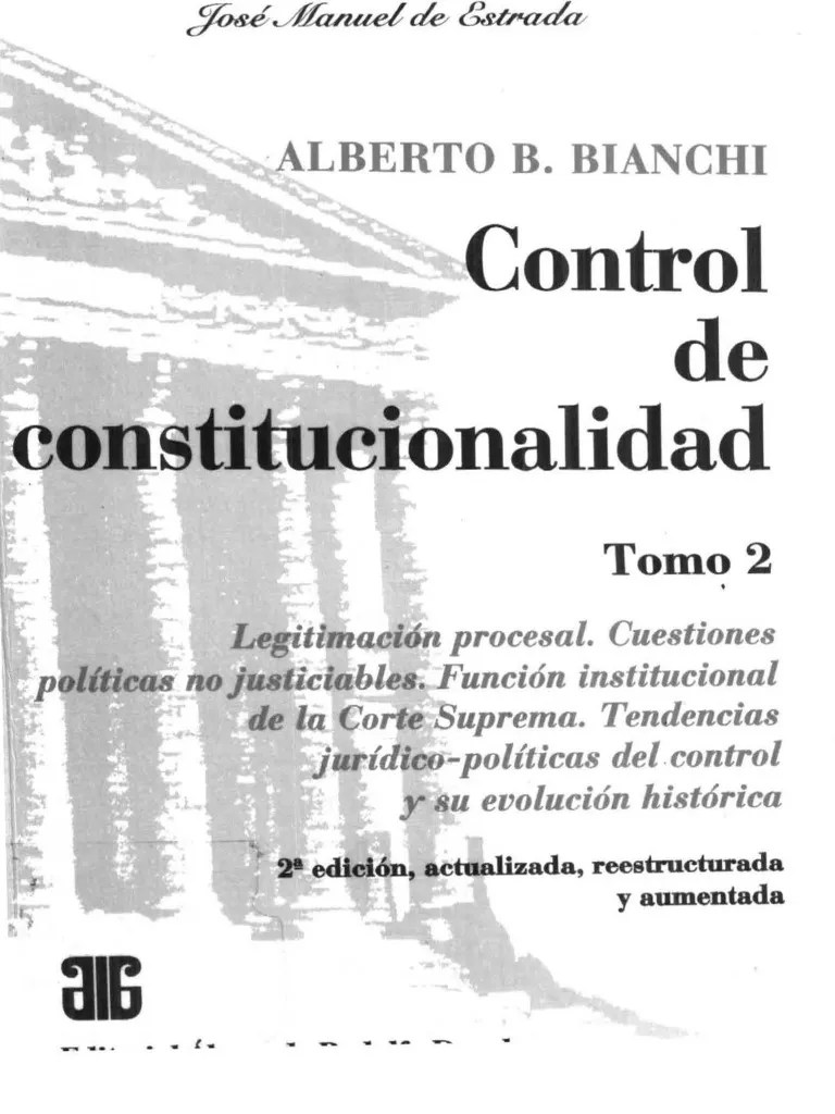 Control De Constitucionalidad - Tomo 2 - Alberto B. Bianchi | PDF | Ley Procesal | Caso De Ley