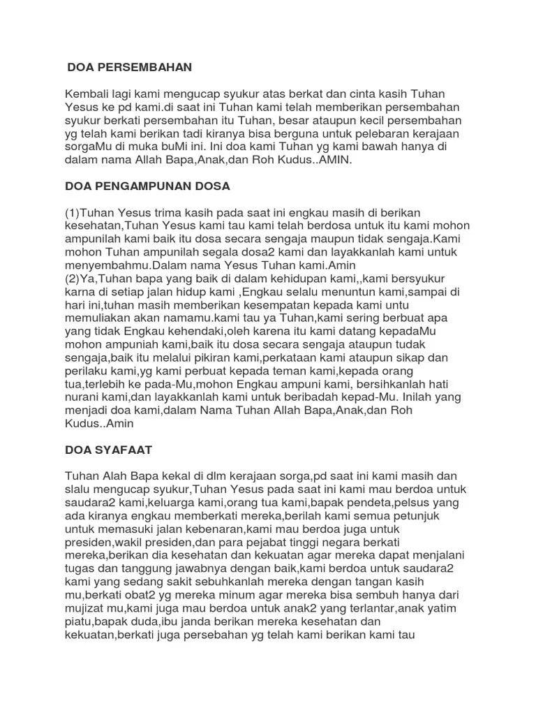 Doa Pembuka Ibadah Kristen Di Gereja Yang Singkat Yukristen Jika sebelumnya blog Lagu Rohani sudah berbagi Contoh Doa Syafaat ibadah Kaum PriaBapak kali ini giliran kaum Perempuan.
