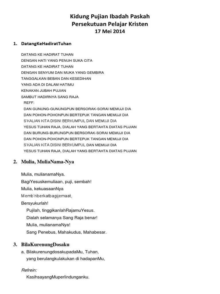 Kidung Pujian Ibadah Paskah | PDF