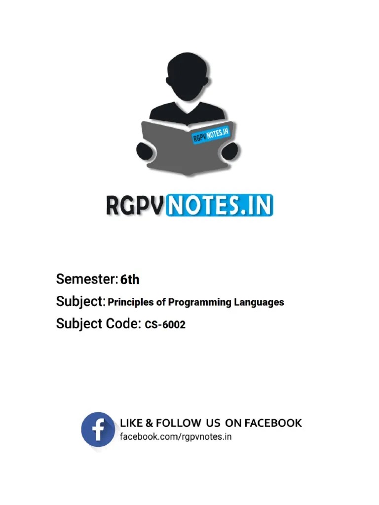 Principles Of Programming Languages - Unit 1 | PDF | Functional ...