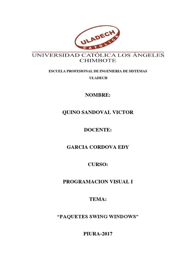 Swing | PDF | Java (lenguaje De Programación) | Desarrollo De Software