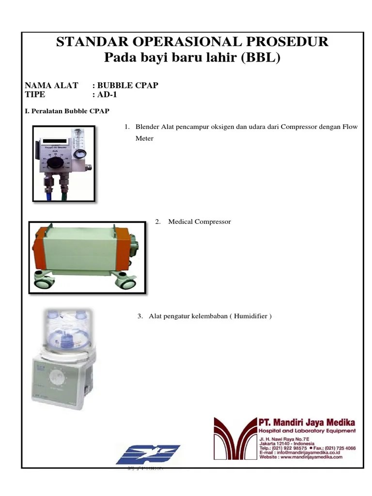 Pengaturan Bubble CPAP Untuk Bayi Baru Lahir | PDF