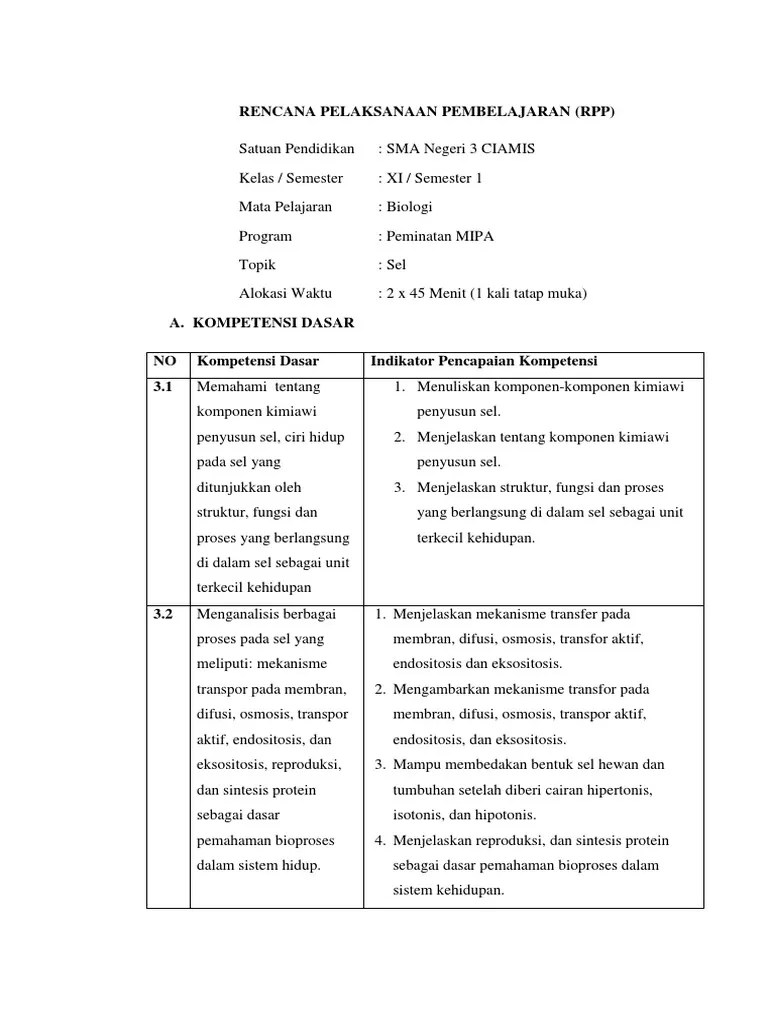 Siswa secara berpasangan menjelaskan jawaban dari lembar kerja secara bergantian. Rpp Pengamatan Osmosis Pdf