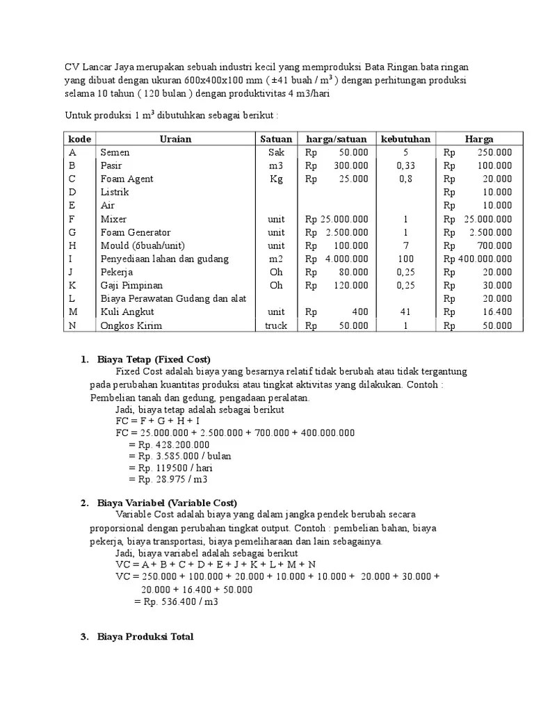 09.11.2021 · biaya variabel (variable cost) adalah suatu biaya yang jumlah totalnya tersebut berubah secara sebanding (proporsional) yakni dengan perubahan volume kegiatan atau aktivitasnya. Ekonomi Rekayasa Pdf