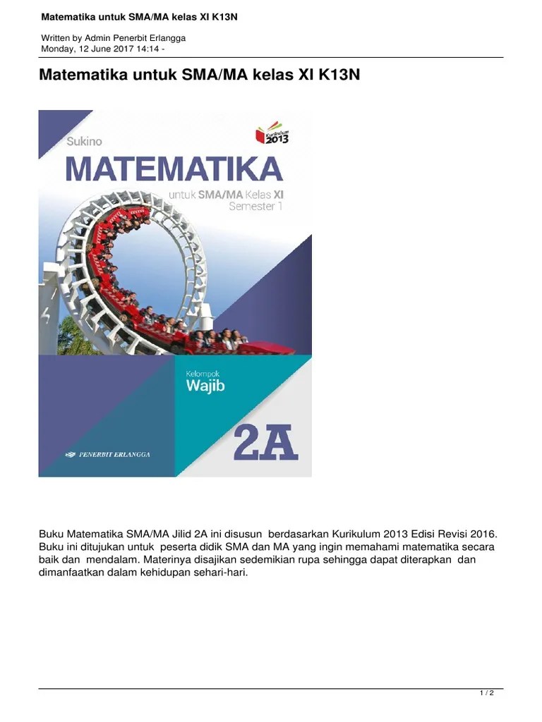 Pembahasan buku sukino kelas xi matematika peminatan . Materi Matematika Wajib Kelas 11 Semester 1 Pdf