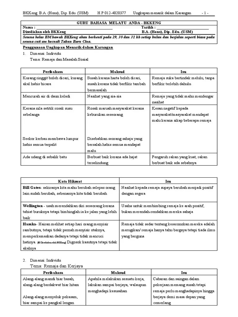 Yuk, ketahui berbagai peribahasa yang bertemakan alam sekitar! Peribahasa Pdf