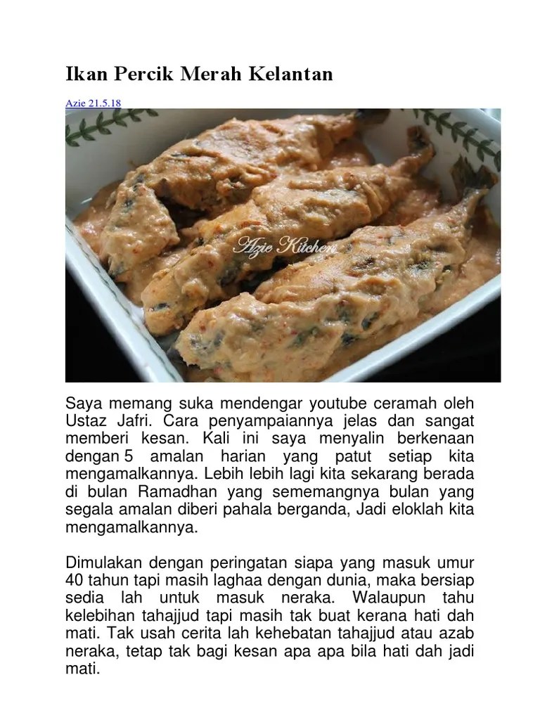 Resepi Gulai Ayam Kelantan Azie - Belbagai resepi