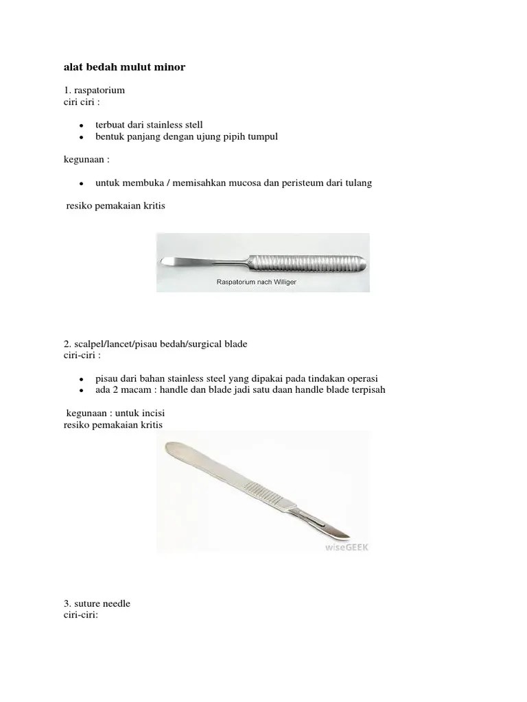 Alat Bedah Mulut Minor