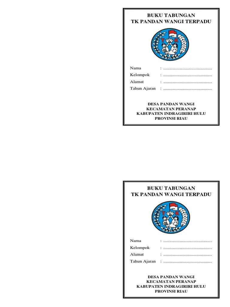 Daftar harga buku majalah paud tk terbaru oktober 2021. Cover Buku Tabungan Pdf