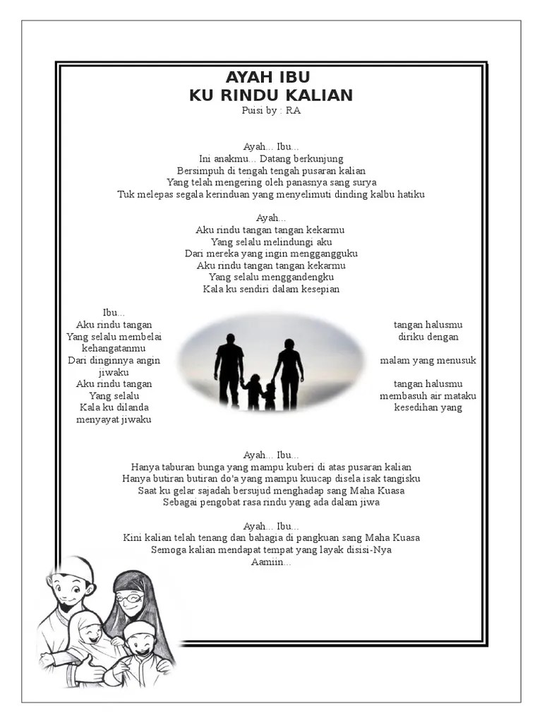 Download lagu rindu ayah ibu mp3 dan mp4 di metrolagu. Ayah Ibu Pdf
