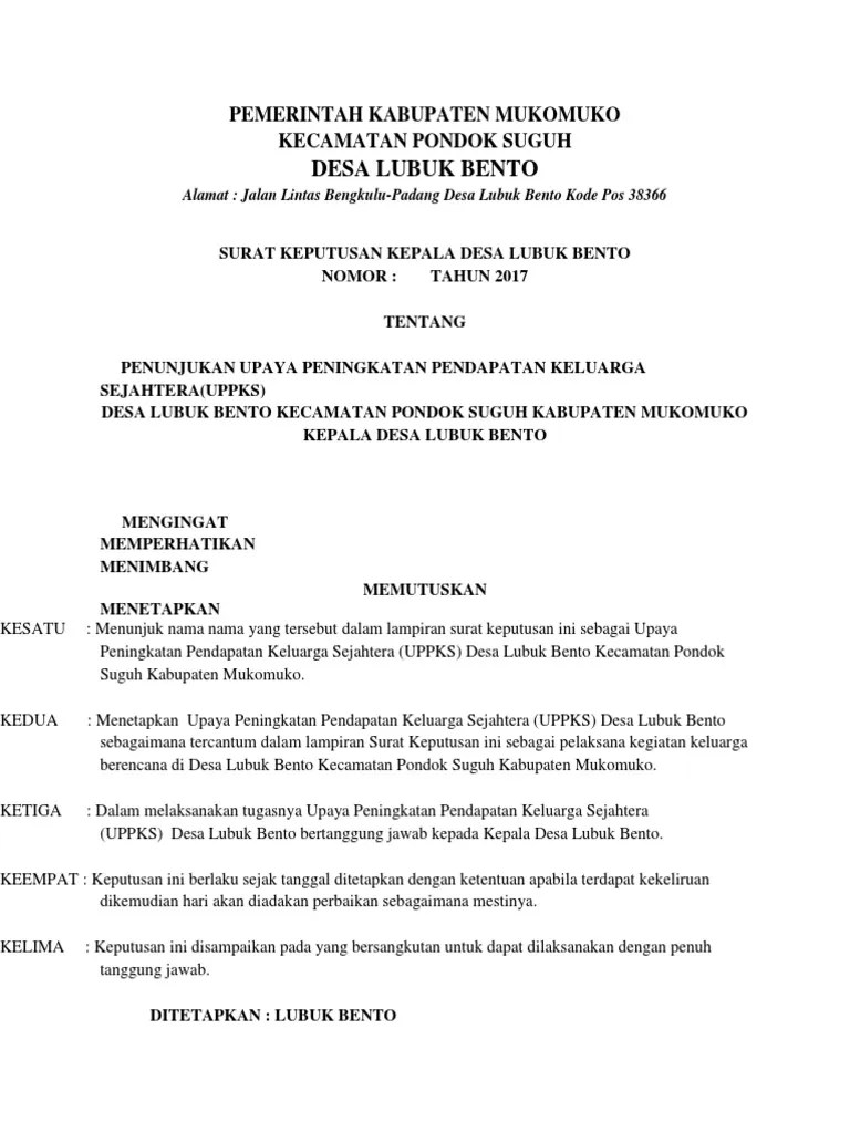 Yang bersangkutan ( sdr/sdri.) lampiran i : Sk Uppks Pdf