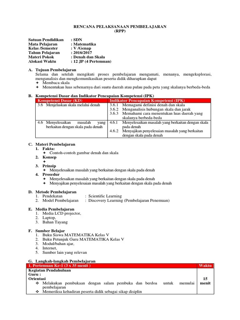 Kesulitan tersebut terjadi karena belum tercapainya indikator ketercapaian kompetensi dasar matematika materi jarak, waktu, dan kecepatan. Rpp 6 Mtk 5