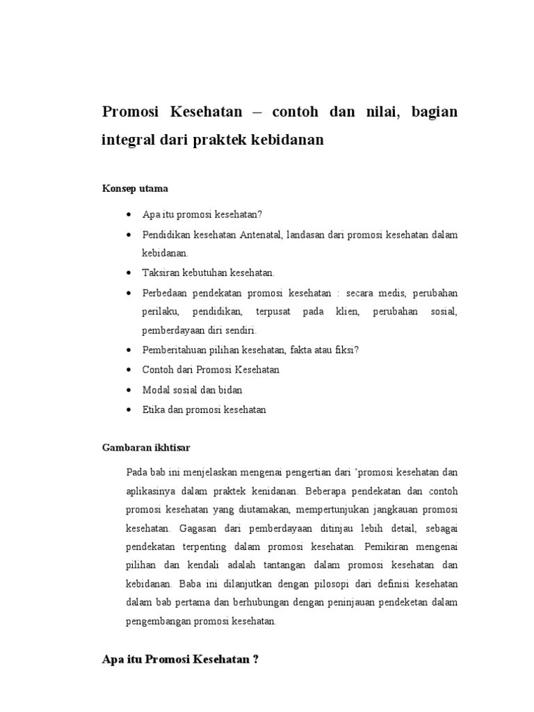 Promosi Kesehatan Pdf : Buku Promosi Kesehatan Ini Menyajikan Informasi  Tentang Berbagai.