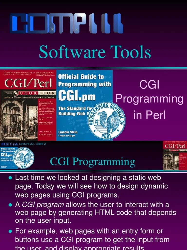Software Tools: CGI Programming In Perl | PDF | Human–Computer ...