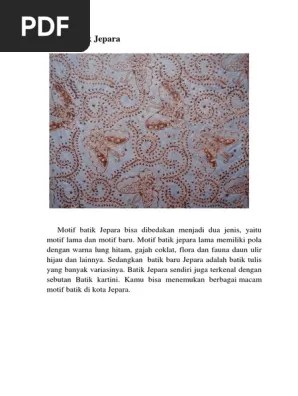 Seperti contoh produk attack,pasang di tata letak di toko kami . Motif Batik Jepara Pdf