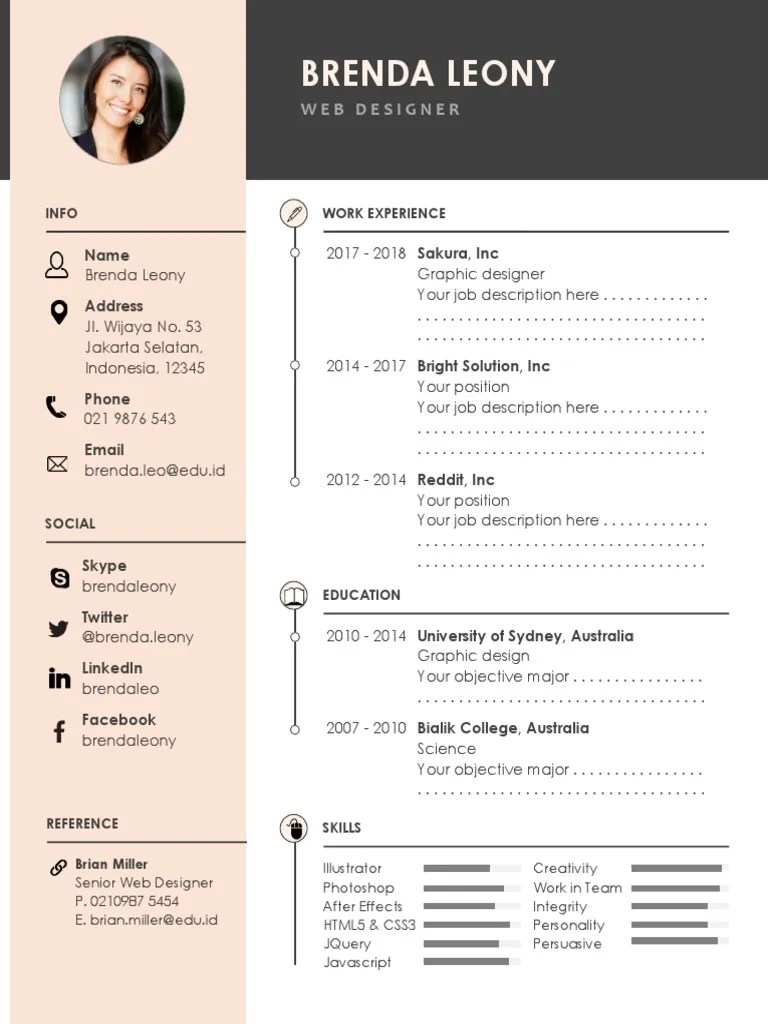 Contoh cv lamaran kerja berikut dapat membantu mu untuk membuat curriculum vitae menarik. contoh cv menarik dan informatif.docx | Software Development | Online Services