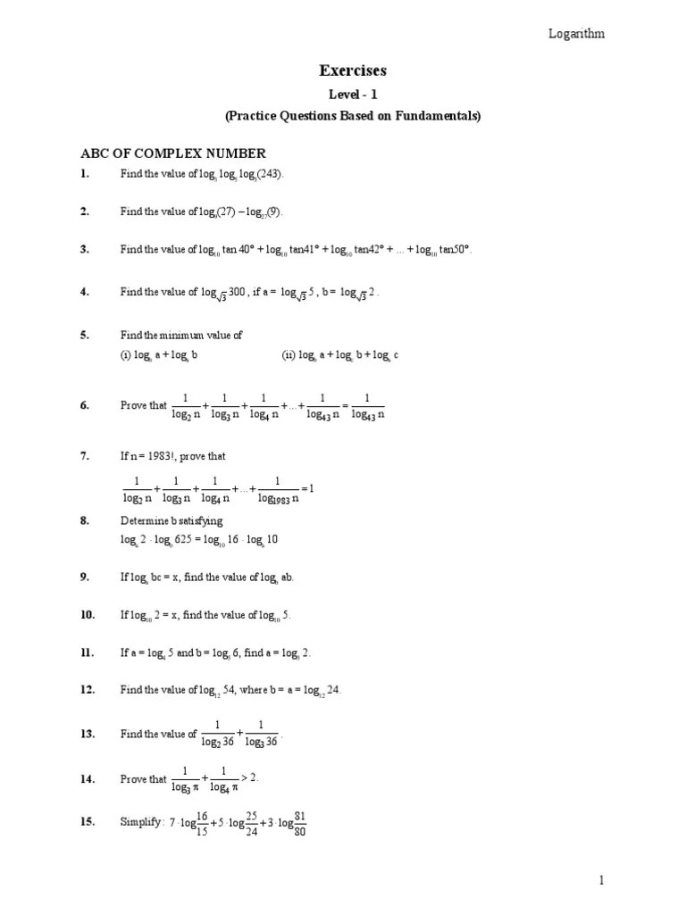 Logarithms PDF | PDF | Logarithm | Functions And Mappings