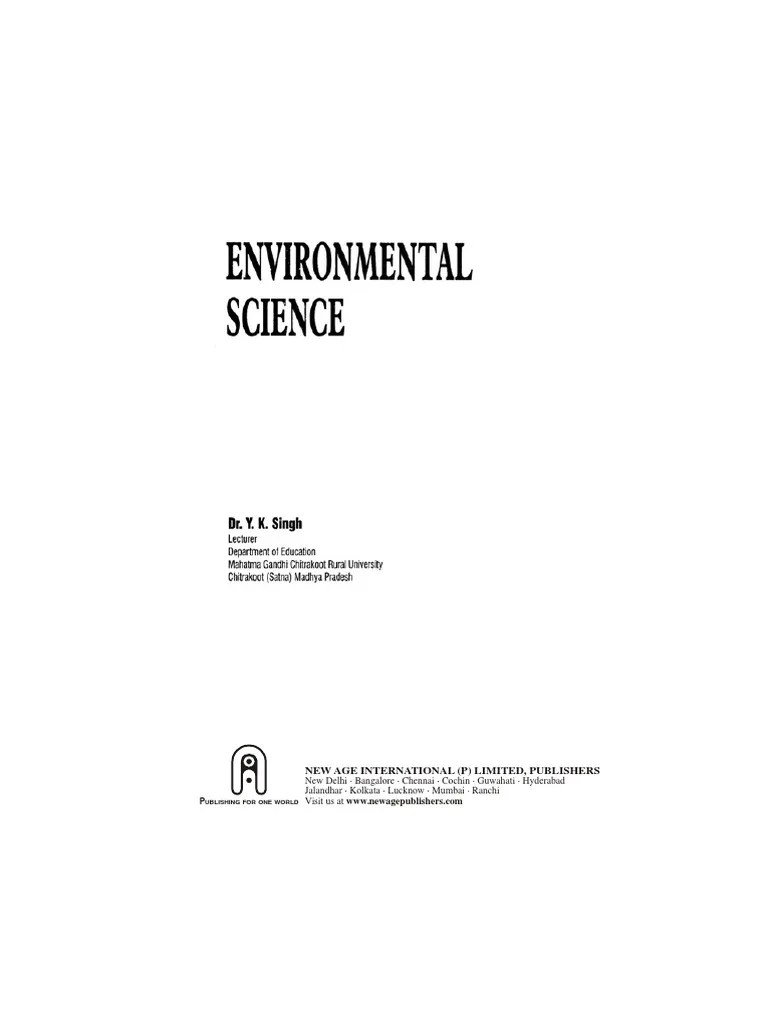 Singh, Y.K 2006 - Environmental Science - Cap 1 | PDF | Ecology ...