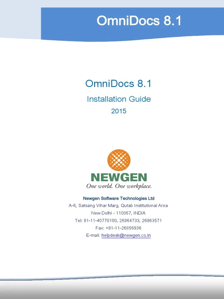 OmniDocs 8.1 Installation And Upgrade Manual PDF | PDF | Oracle ...