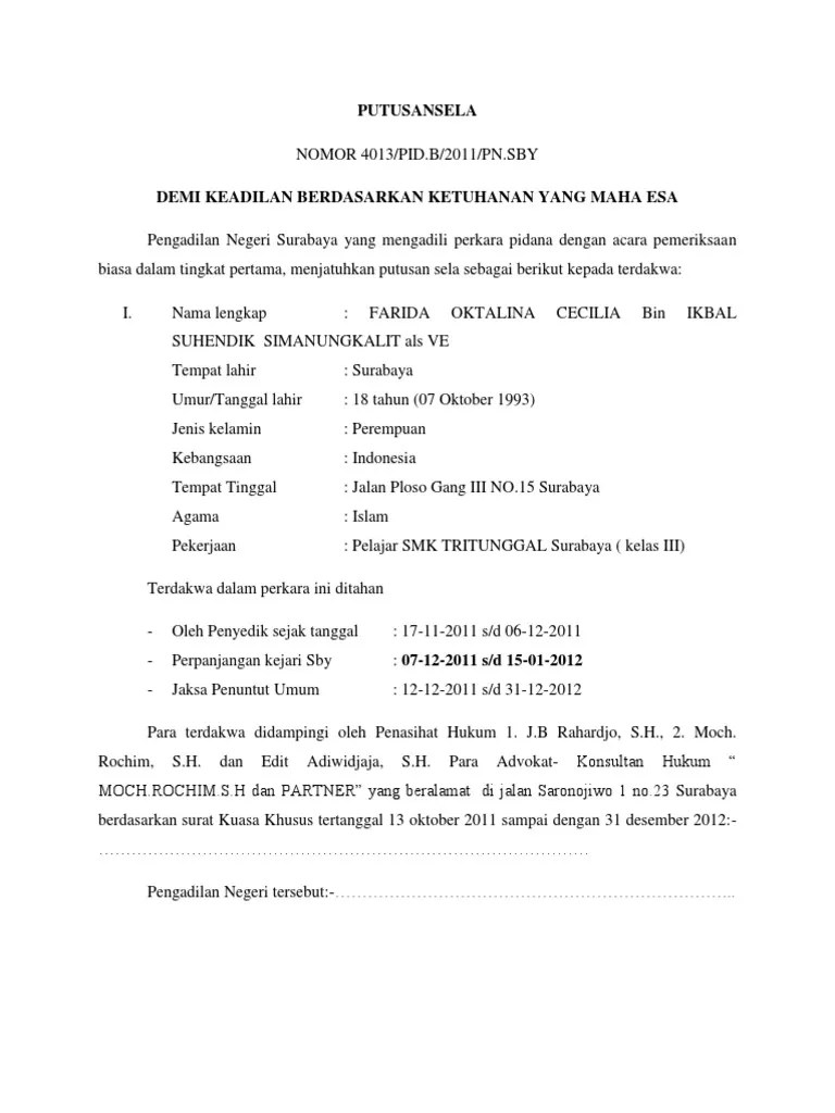 Putusan Sela Kelompok | PDF