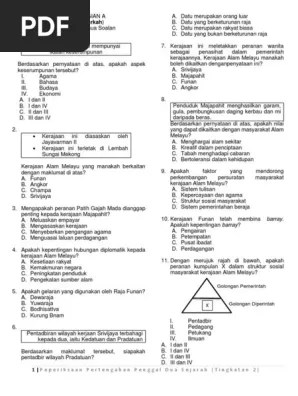 Bab 4 era peralihan kuasa british di negara kita. Soalan Sejarah Tingkatan 2 Kssm Pdf