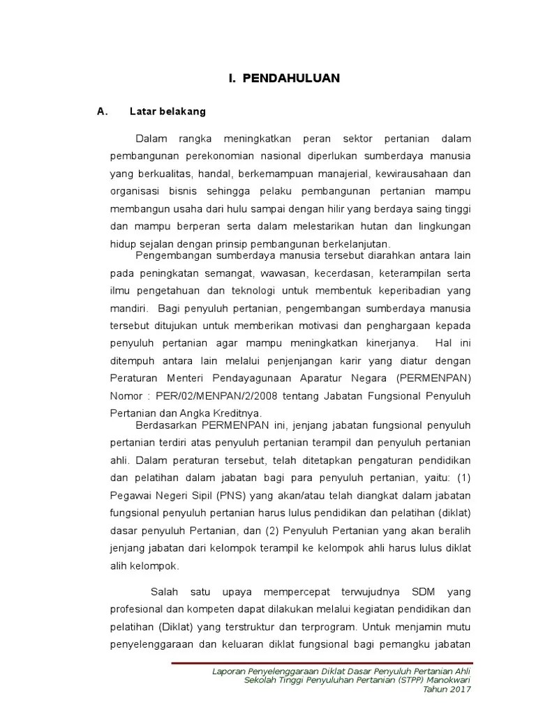 Laporan Diklat Dasar Ahli | PDF