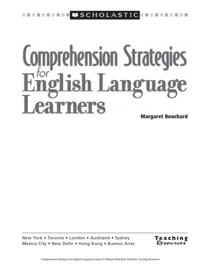 Comprehension Strategies For English Language Learners | PDF | Reading Comprehension | English ...