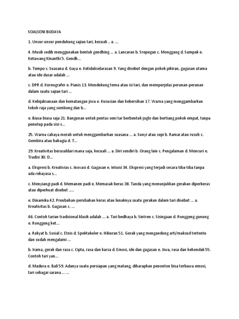 Soalseni Budaya | PDF