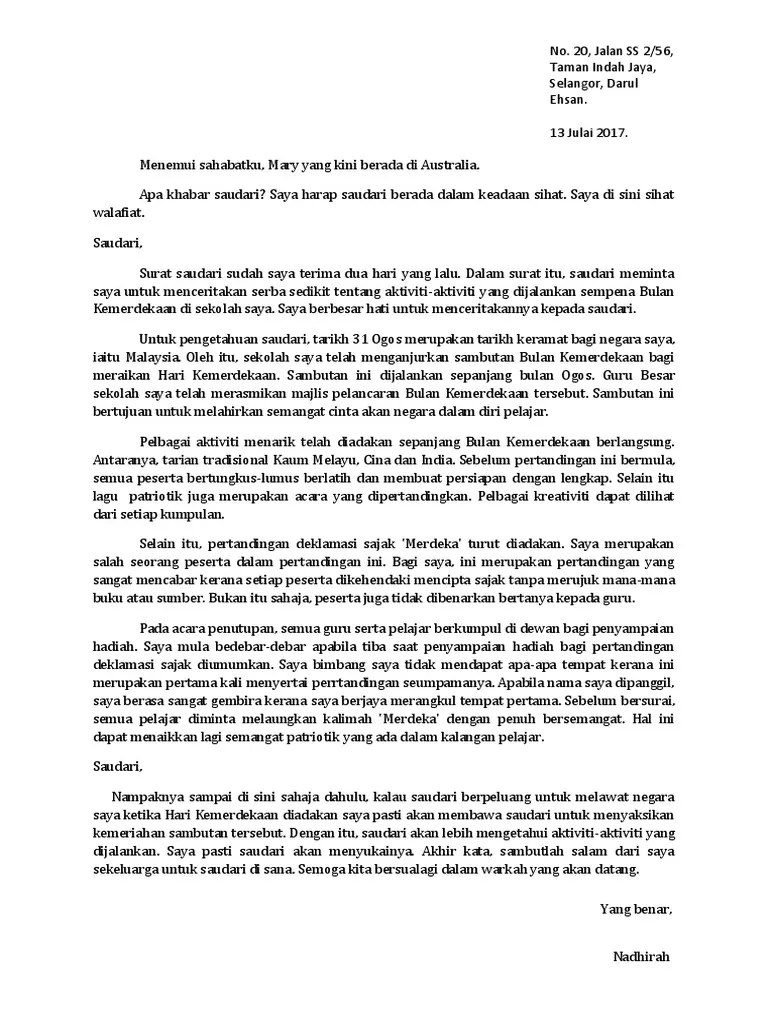 Karangan Sambutan Hari Kemerdekaan Tahun 3 - Contoh Karangan Upsr Bahasa Melayu Senarai Tahun 6