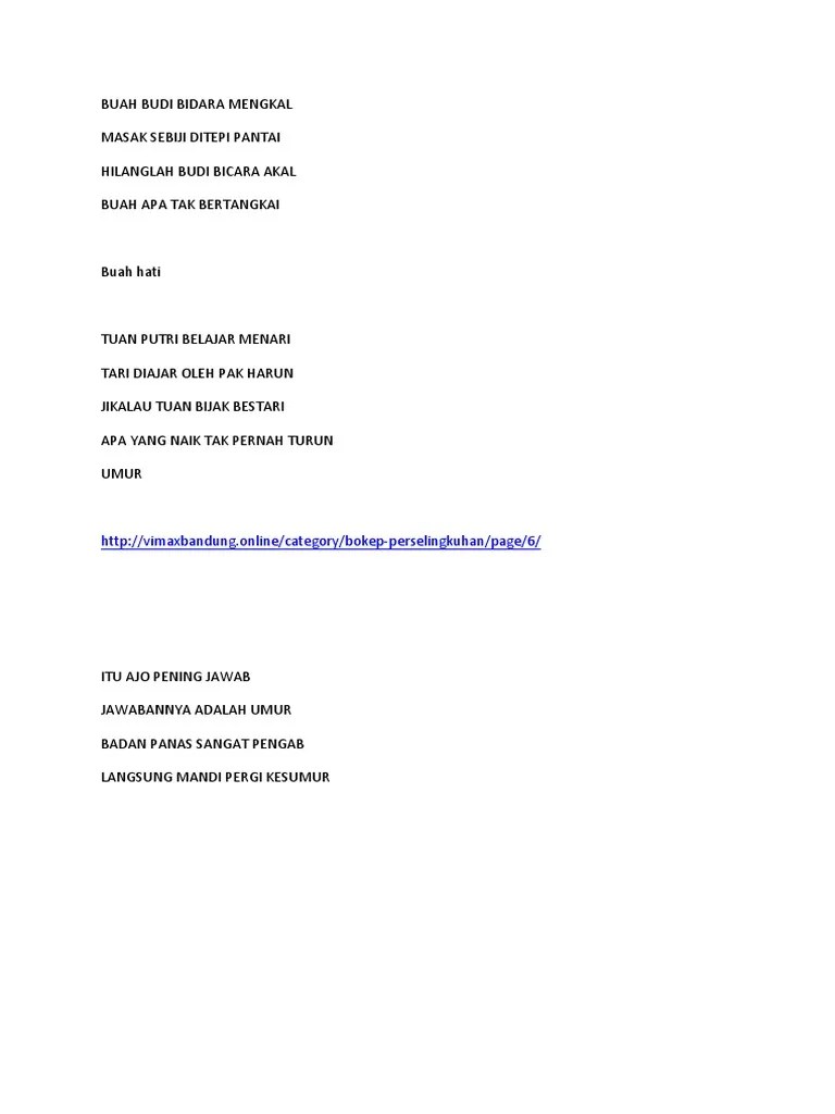 Pantun Teka Teki | PDF