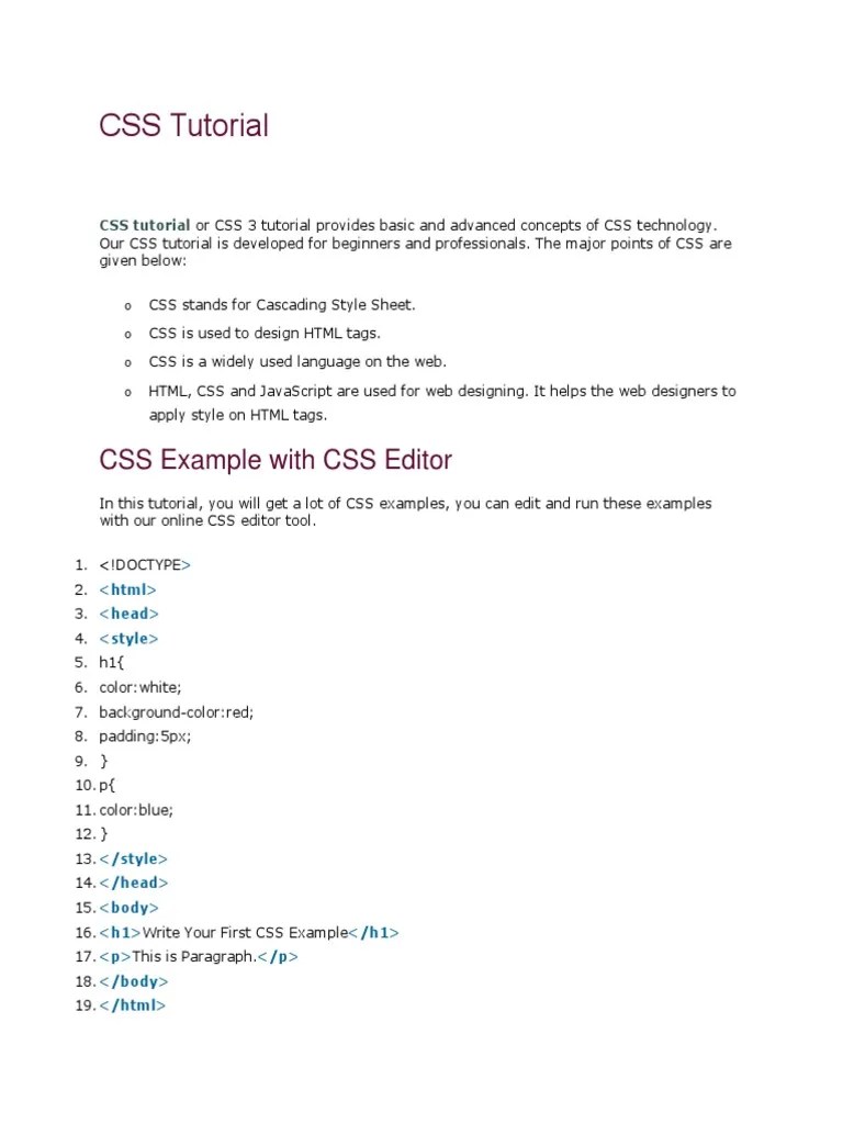An In-Depth Guide To CSS: Syntax, Selectors, Properties And More | PDF ...