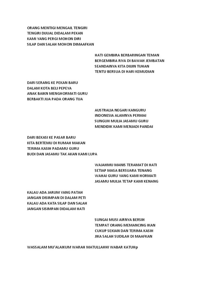Perpisahan sendiri bukanlah suatu hal yang tidak . Pantun Perpisahan Pdf
