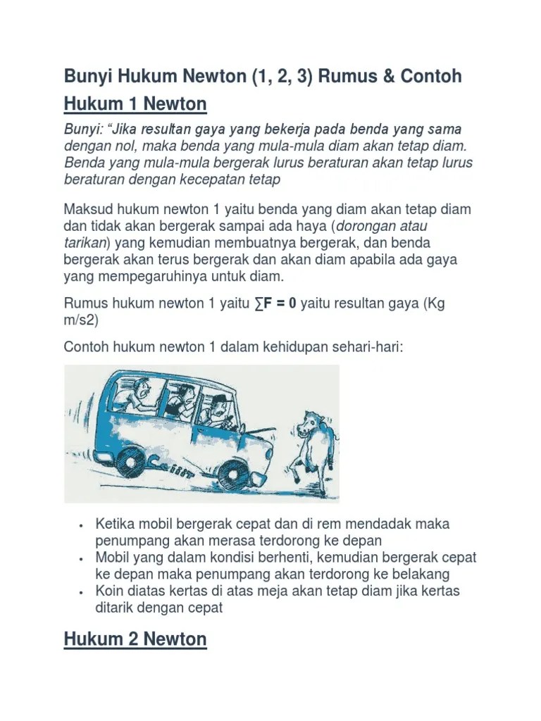 Contoh Hukum Newton 3 Dalam Kehidupan Sehari Hari – Berbagai Contoh