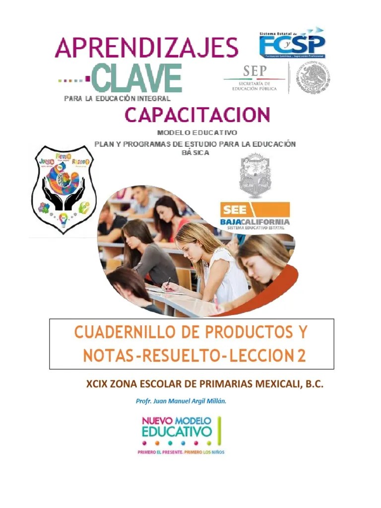 Leccion 2 Cuadernillo RESUELTO X PDF | PDF | Educación Primaria ...