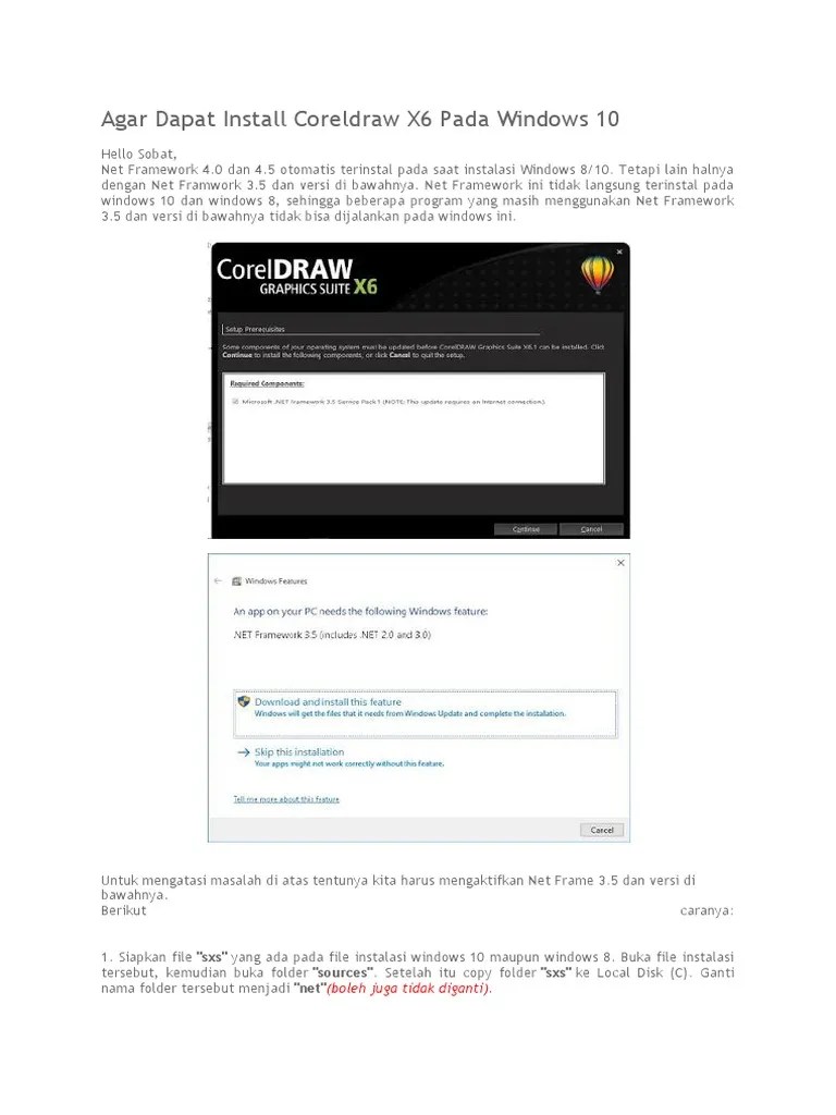 Agar Dapat Install Coreldraw X6 Pada Windows 10 | PDF