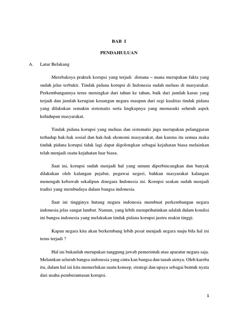 Latar Belakang Korupsi Pdf