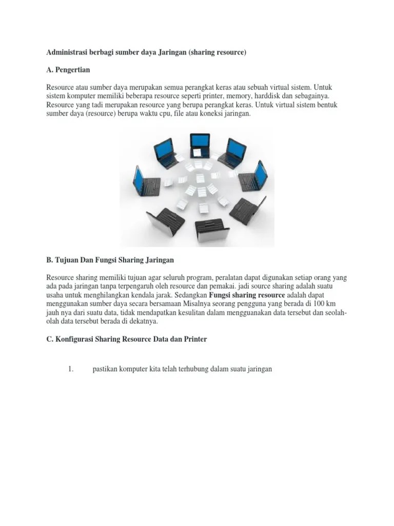 Resource atau sumber daya merupakan semua perangkat keras atau sebuah virtual sistem yang terhubung ke sebuah . Administrasi Berbagi Sumber Daya Jaringan Pdf