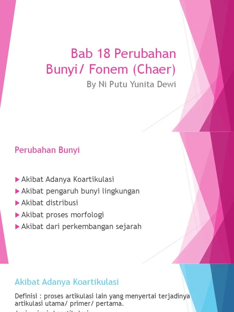 Bab 18 Perubahan Bunyi | PDF