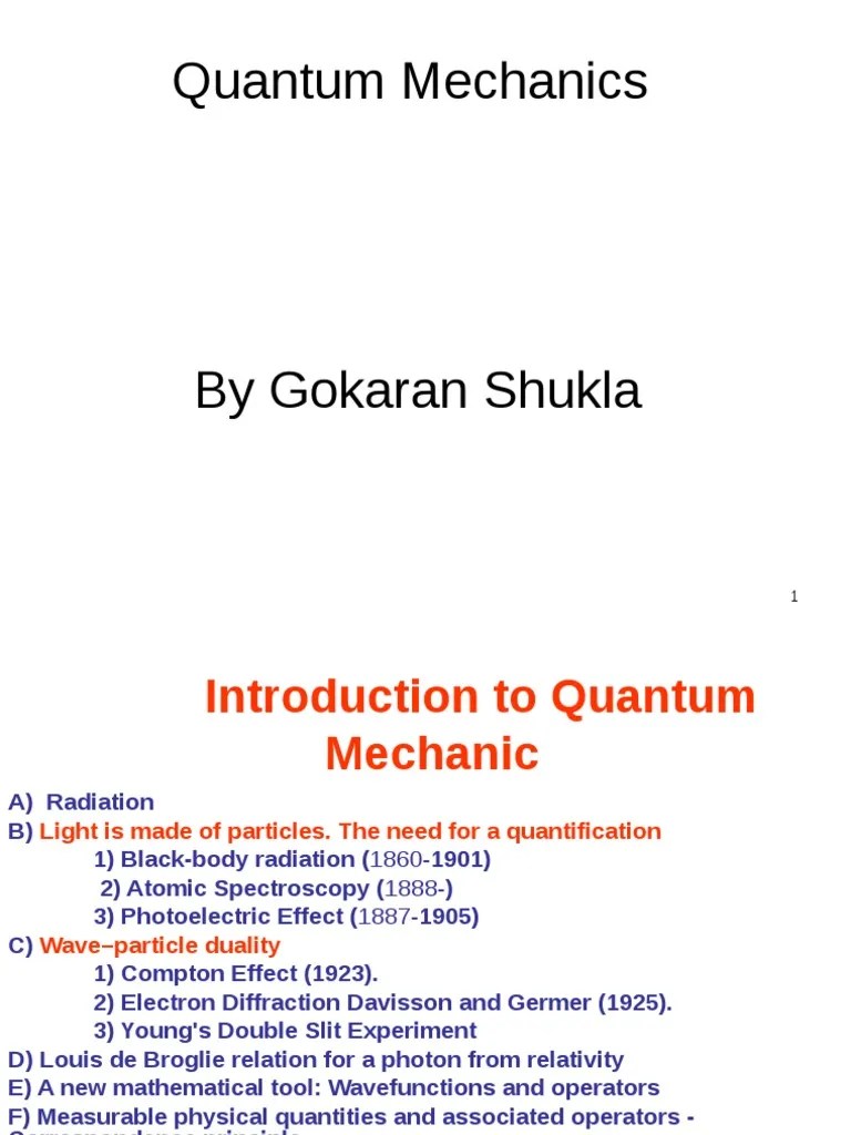 Introduction | PDF | Quantum Mechanics | Wave Function