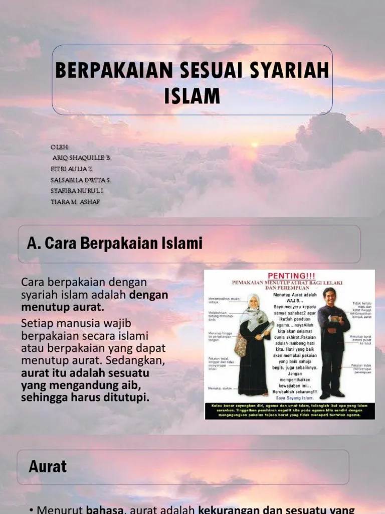 Berpakaian Sesuai Syariah Islam | PDF