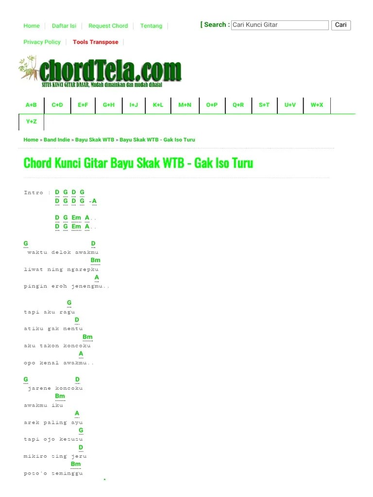 Lirik lagu + arti, chord gitar ra iso turu bayu skak wtb (ost yowes ben) lirik lagu yang lain hanya di ujaey blog. Kunci Gitar Bayu Skak Wtb Gak Iso Turu Chord Dasar Kunci Gita Pdf