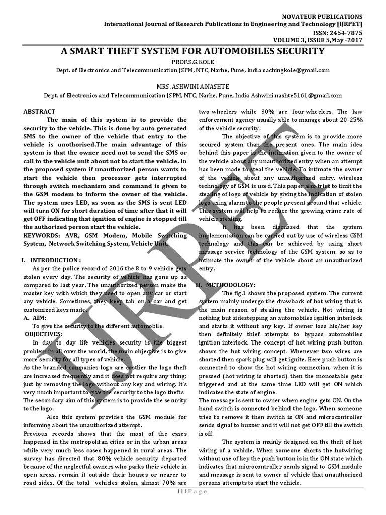 Automobile Security | PDF | Modem | Vehicles