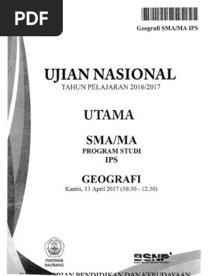 Sikat un geografi 2019 sma/ma single edition. Soal Un Geografi 2019 Dan Kunci Jawaban Ilmu Soal