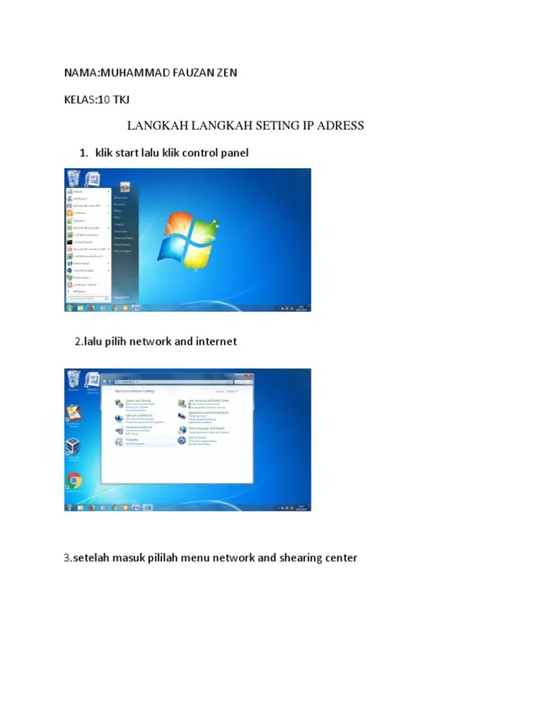 Langkah Setinng Ip ADDRESS | PDF