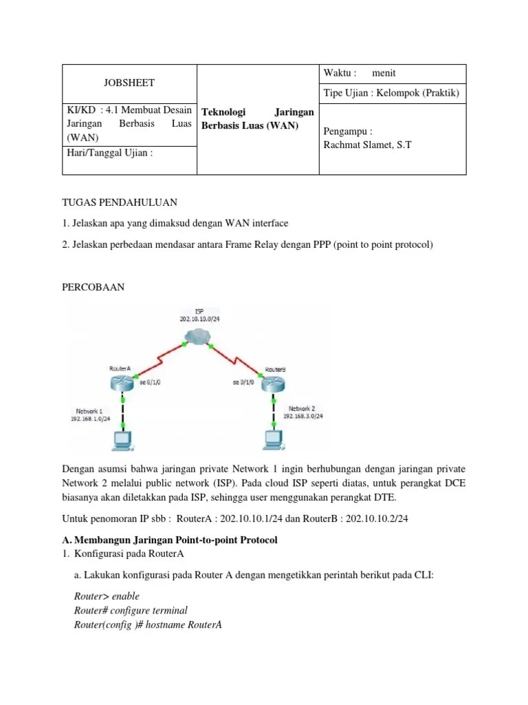 Materi 4.1 Membuat Desain Jaringan Berbasis Luas | PDF