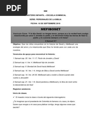 Para colorear 2 por hoja: Clase Mefiboset Pdf Libros De Samuel David